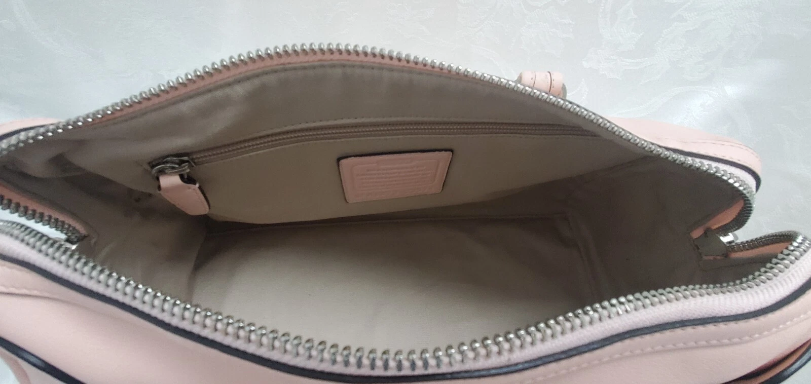 Borsa Coach 23574 Legacy in pelle Haley nuova con etichette colore: blush (rosa tenue)