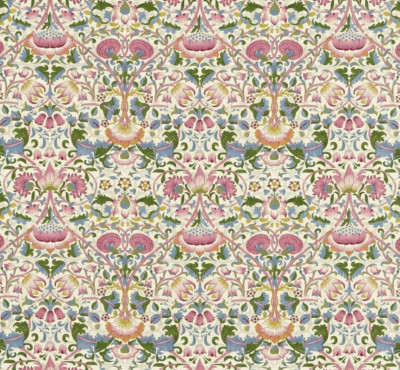 WILLIAM MORRIS CURTAIN FABRIC DESIGN Lodden 3.3 METRES BLUSH/WOAD 100% COTTON