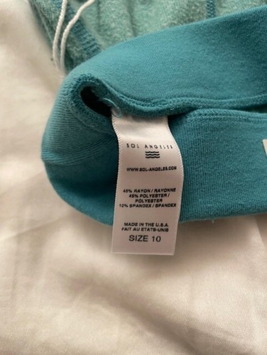 Sol Angeles Long Joggers Boys Girls size L (10) color turo (teal) - Picture 2 of 2