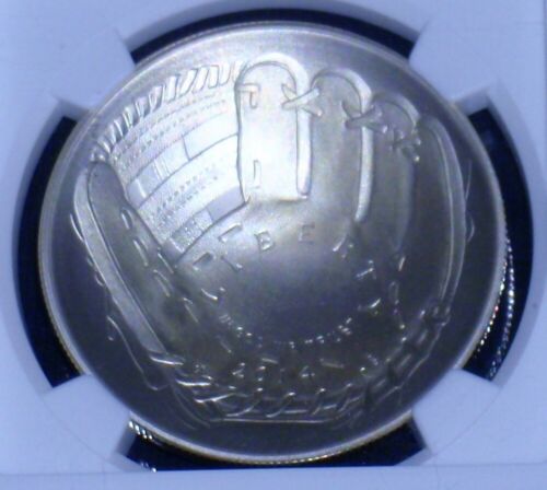 2014 P $1 SILVER Dollar Baseball Glove HOF MS70 NGC FREE SHIPPING LAST ONE - Picture 3 of 5