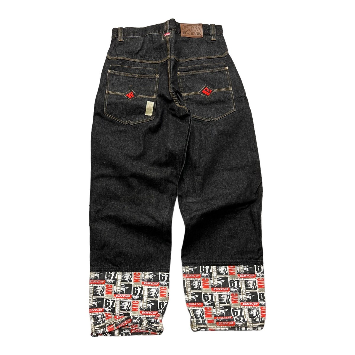 Vintage Willie Esco Jeans Black Baggy Y2K Style Hip Hop Vintage Willie Esco Jeans Black Baggy Y2K Style Hip Hop
