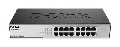 SCHNELLER VERSAND  � INKLUSIVE HALTERUNGEN   D Link Unmanaged DES 1016D Netzwerk Switch