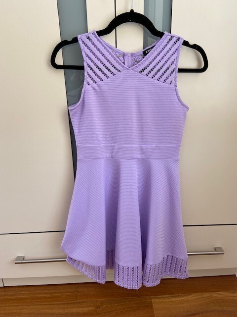 girl lilac purple dress sz 13 - 14 L wedding birthday party evening fall summer