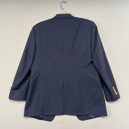 Blazer HART SCHAFFNER MARX Para Hombres 42R Azul Marino Lana Dorado Botones Abrigo Deportivo Chaqueta - Imagen 3 de 17