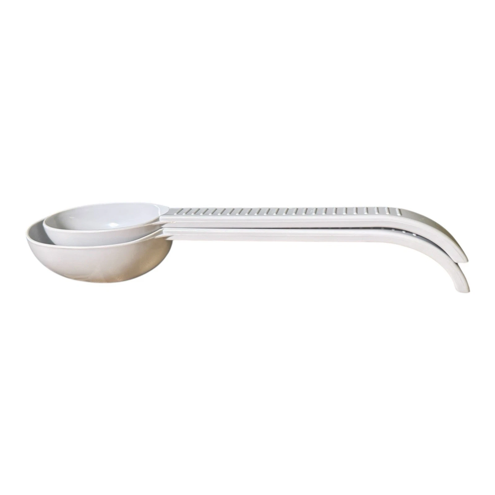 Vintage WEIGHT WATCHERS Measuring Serving Scoop Spoons 1/2 and 1 CUP Sizes White