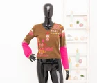 Oilily Floral Jumper Merino Wool Blend Brown Pink Vintage Folklore Sweater S new