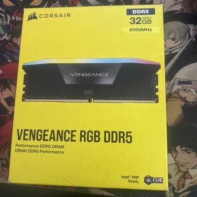 CORSAIR Vengeance RGB 32GB PC5-48000 (DDR5-6000) RAM Memory (CMH32GX5M2E6000C36)