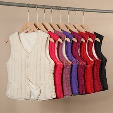 Lady Thermal Vest Fleece Lined Padded Quilted Body Waistcoat Warmer Casual Tops