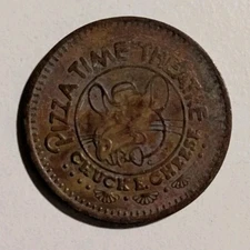 Vintage 1982 Chuck E. Cheese Pizza Time Theatre Token