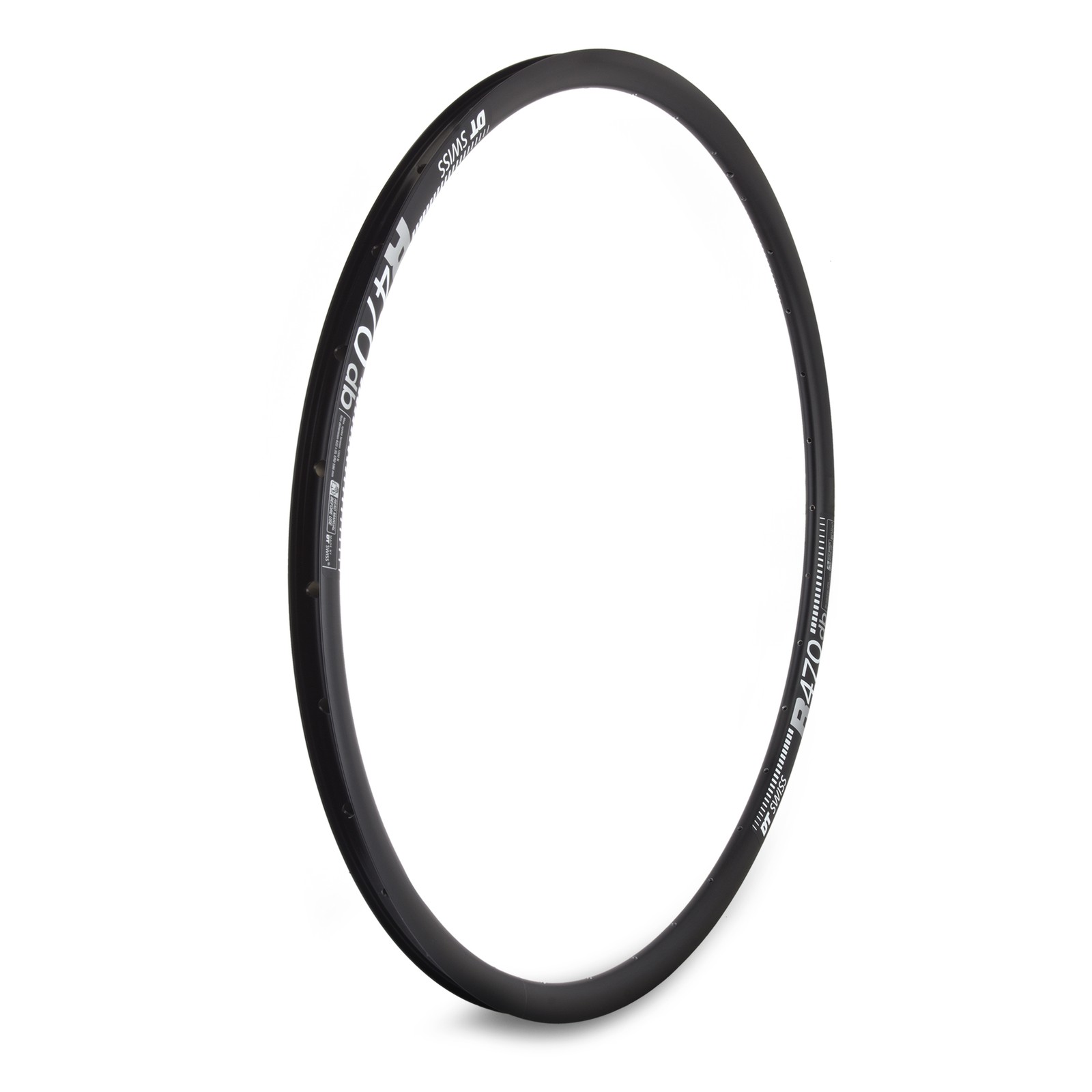 DT Swiss R 470 700c Tubeless-Ready Road Disc Rim: 32h, Black