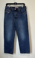 Levi's Premium Ribcage Straight Ankle High Rise Big E Jeans Women Size 31x27
