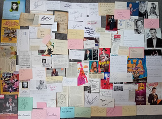 JOB LOT OF OVER 100 ORIGINAL AUTOGRAPHED ITEMS British TV actors & Singers
