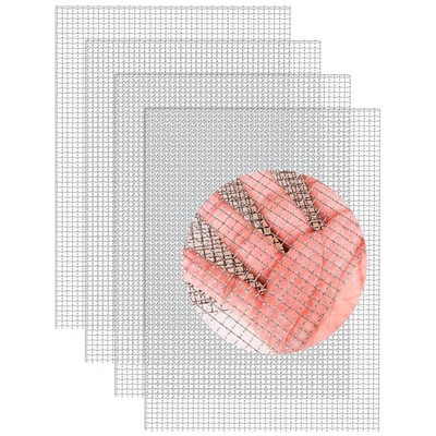 Stainless Steel Mesh Sheets - 4 Pack, 12x8 Inch, Rust-Resistant for DIY Projects