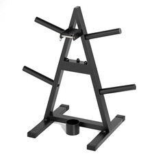 A-Frame Weight Plate Tree for 1" Olympic Plates - Holds 300 lbs, Dumbbell Rac...