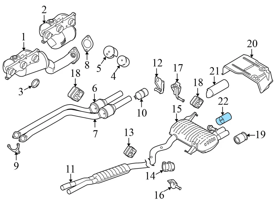 BMW 328I XDRIVE E90 LCI 2009-2012 - Punta de tubo de escape derecho 7553644 Foto 3 de 4
