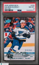 Dalibor Dvorsky Deluxe PSA 8 Young Guns /250 PSA 8 RC Rookie 2025-26 Upper Deck