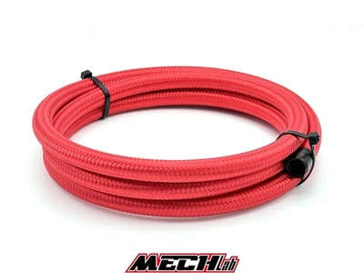 tubo benzina aeronautico ROSSO rinforzato treccia metallica AN6 8mm ID 8.7 mm - Bild 1 von 2