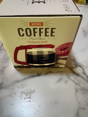 Red Carafe Style Coffee Pot Shaped Mug Novelty- Holds Up To  16oz