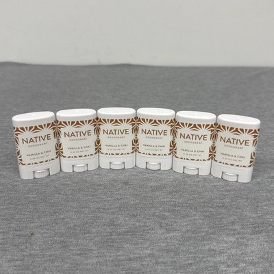 Native Deodorant Vanilla & Chai Mini Stick Travel Size (6-Pack)