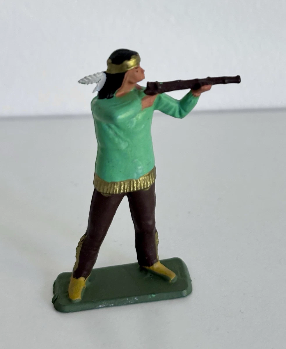 Lot De 19 Figurines Anciennes STarlux – Soldats Indiens, Chevaux, Fermiers – Vintage