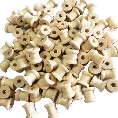 100 leere Holz Nähspulen Leerfadenspulen Heimwerker Werkzeug 14x12mm