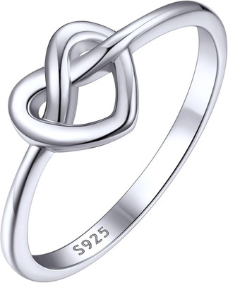 Anillo nudo amor plata esterlina 925 pulido alto varias tallas con caja regalo