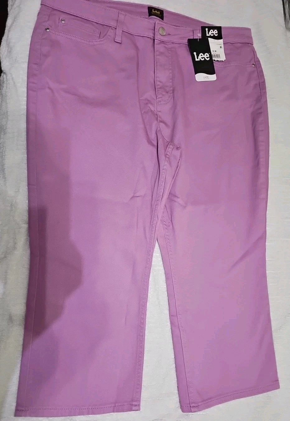 Lee Capri Pants Womens 18 Medium Pansy Mid Rise Regular Fit