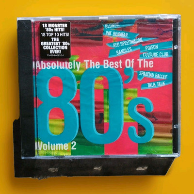 ABSOLUTELY THE BEST OF THE 80's VOLUME 2 CD 18 TRACKS W/REO-MOTELS-BANGLES! NEW