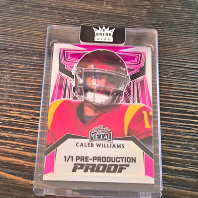 Leaf 2023 Leaf Metal Caleb Williams Portrait Autographs #PA-CW1 RC 1/1 PreProd