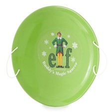 Slippery Racer 26 Inch Buddy the Elf Metal Saucer Sled with Rope Handles, Green