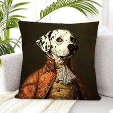 Housse de coussin DALMATIEN ARISTOCRATE COSTUME DE MARQUIS 45 cm Chien humanisé