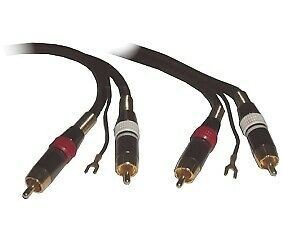 RCA-Audiokabel, 2xRCA-Stecker auf 2xRCA-Stecker +Erdungskabel, vergoldet, 1,5 m