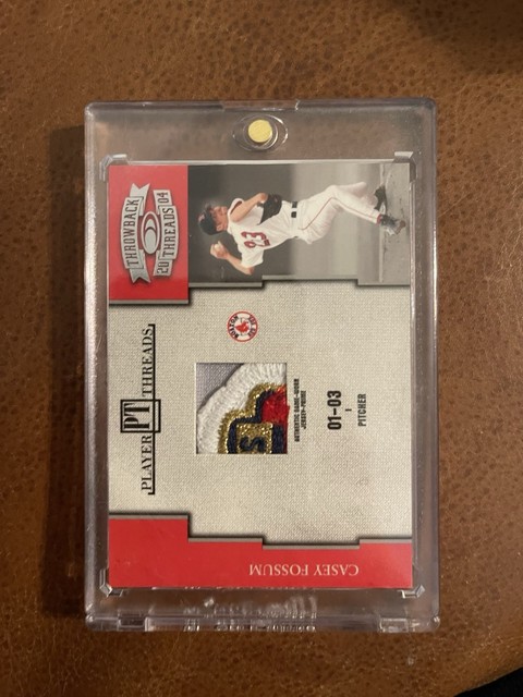 2004 Throwback Threads Player Threads #12 Casey Fossum Prime Patch 1/25 Red Sox