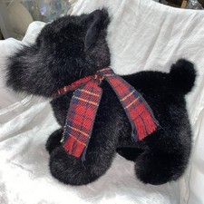 Scottie Dog Shadow Black Scottish Terrier Russ Berrie 11" Plush SCOTTY