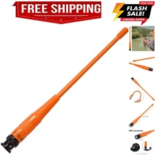 VHF UHF BNC Handheld Scanner Antenna, 44/430 MHz Dual Band HT Antenna for 36-...