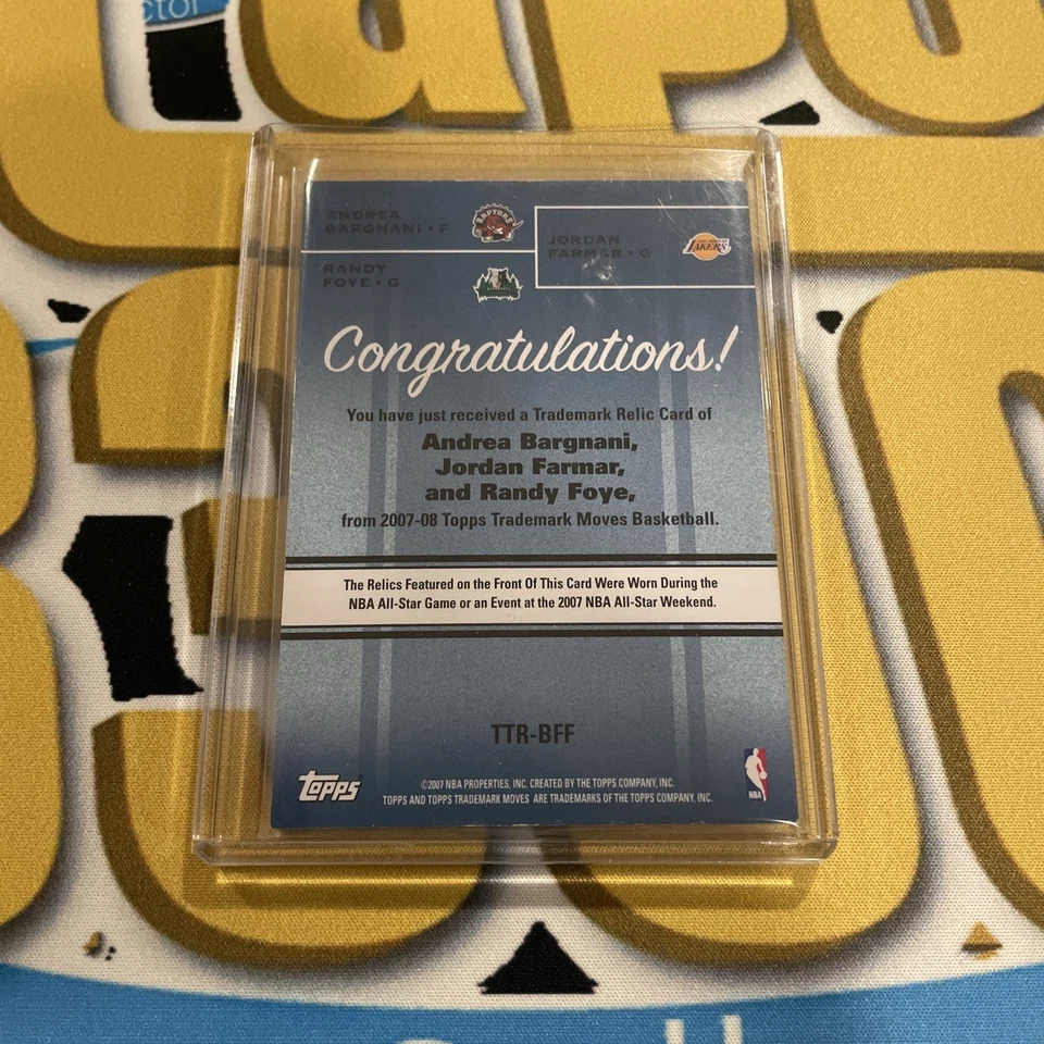 2007-08 TOPPS TRADEMARK MOVES BARGNANI, FARMAR, FOYE  Blue In The Paint /25 - Image 2 of 4