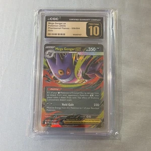 CGC 10 Mega Gengar ex 056/094 Me02 Phantasmal Flames Holo English Pokémon TCG