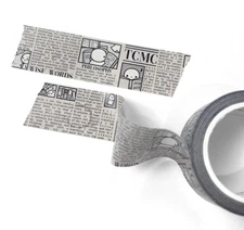 TCMC News Newspaper /  Washi Tape.  Brand New And Sealed! The Coffee Monster Co.