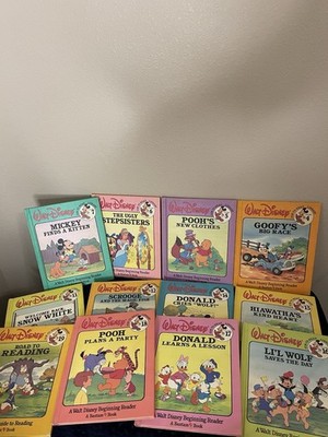 Walt Disney Fun-To-Read Library Beginning Reader Volumes 4-7;11,12,14-19, 1986
