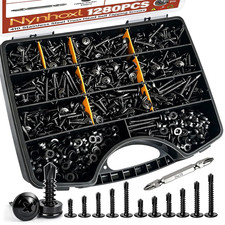 1280Pcs 8 10 Self Tapping Screws for Metal, 410 Stainless Steel Truss Head Self