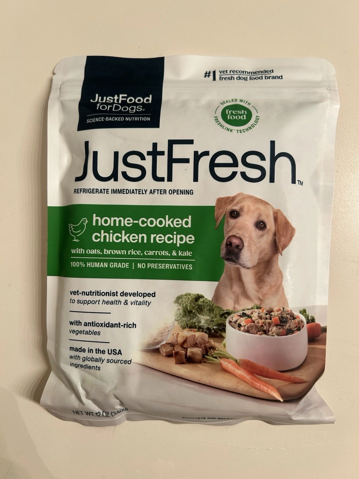 TEN Packs of 12 oz JustFoodForDogs JustFresh Chicken Wet Dog Food Human Grade
Opens in a new window 