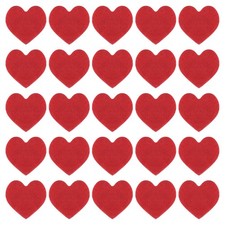Felt Heart Shape Heart Valentine's Day Craft 1Inch x 1Inch Red 100pcs