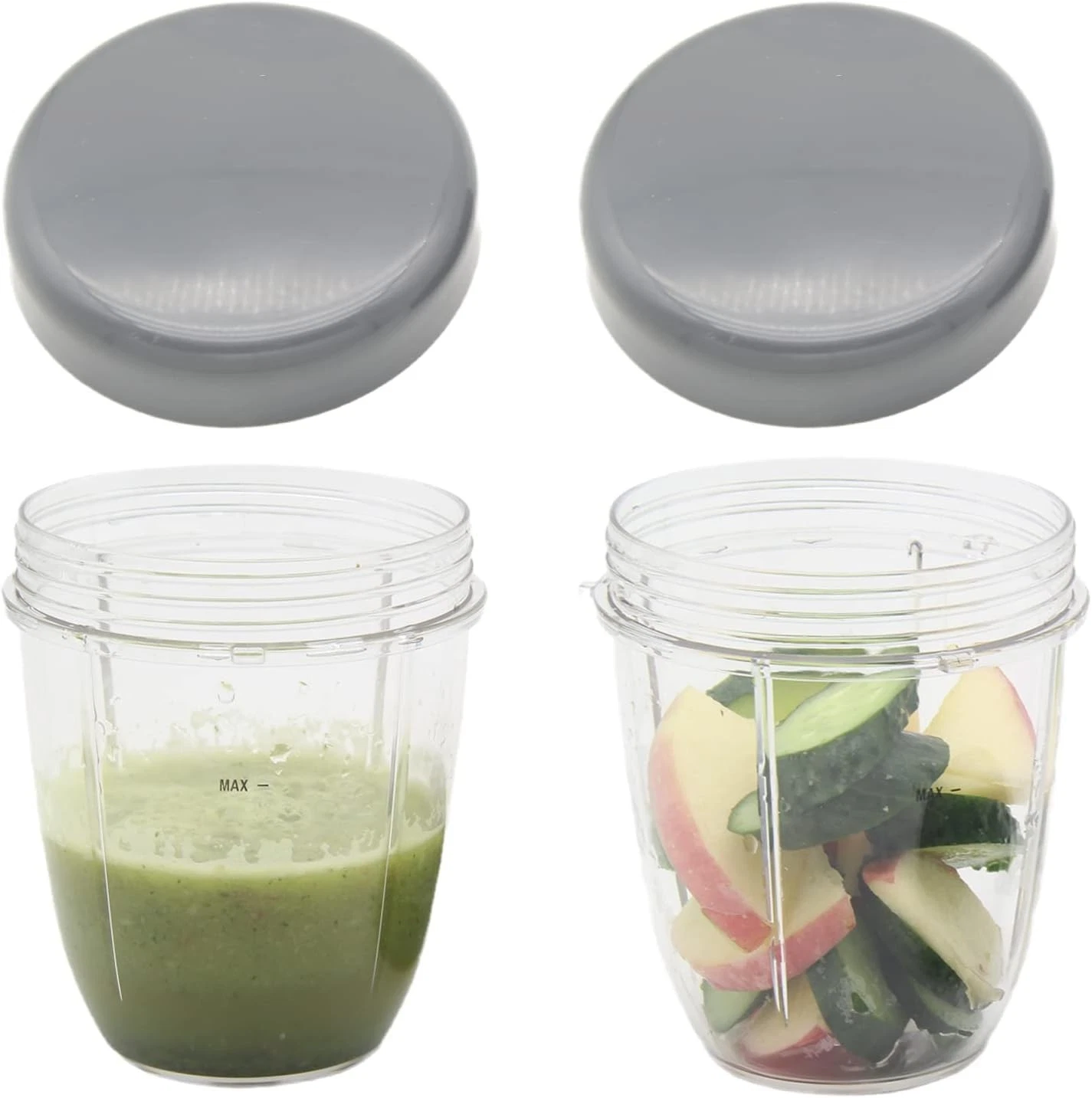 Blender Cups and Flat Lids Replacement Parts Compatible with Nutribullet Cups...