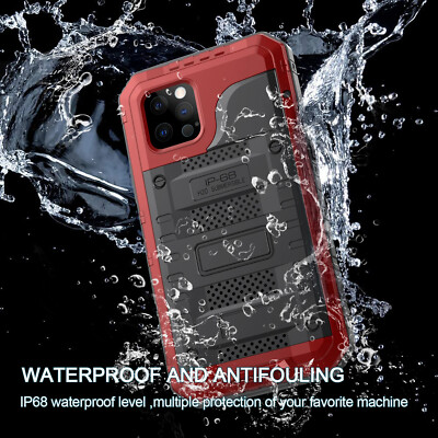 Armor Diving Waterproof IP68 Metal Phone Case For iPhone 12 13 14 15 Pro Max
