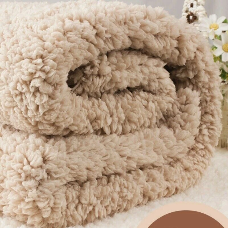 Solid Golden Brown Sherpa Fleece Fabric