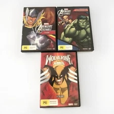 Marvel Animated 3 DVD Bundle Wolverine X-Men | Avengers Assemble Thor Destroyers