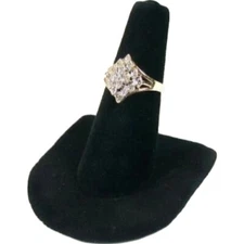 2" Single Finger Black Velvet Ring Display Jewelry Showcase Presentation