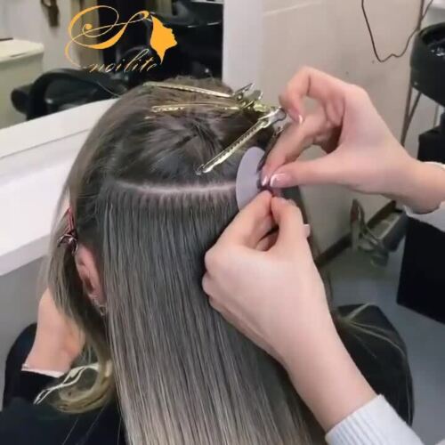 Indian Hair Nail U Tip Keratin Fusion Hair Extensions 100% Remy Human Hair 24" - Video 1 of 1
