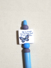 silicone beaded pen, writing pen, silicone focal bead pen, school supplies, p05