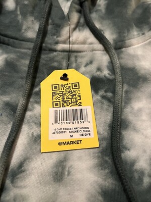 Market Tie-dye Smoke Cloud Arc Hoodie Size M | eBay